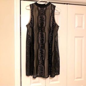 Love Fire Black Lace Dress Size Large Holidays